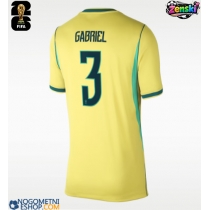 Ženski Nogometni dresi Brazilija Gabriel Magalhaes #3 Domači SP 2026 Kratek Rokav
